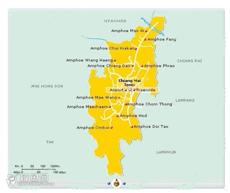 发几张泰国城市地图